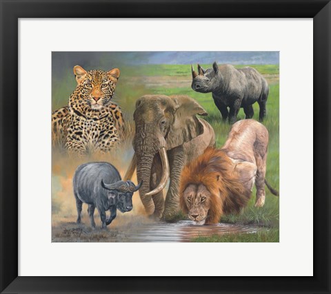 Framed Big Five Print