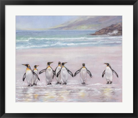 Framed 7 Penguins Print