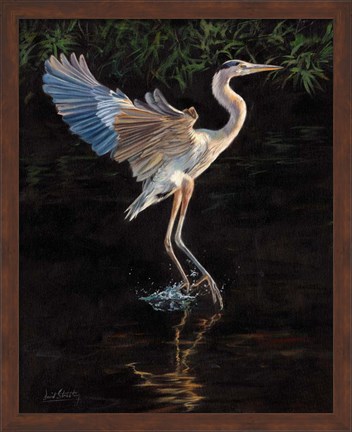 Framed Heron Print