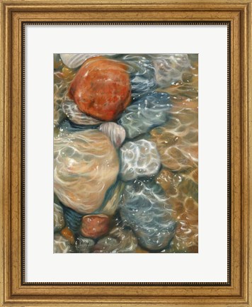 Framed River Pebbles Print
