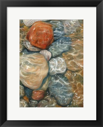 Framed River Pebbles Print