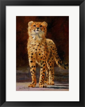 Framed Cheetah Cub Print