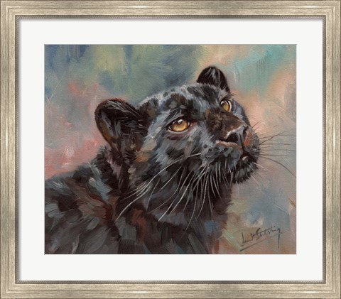 Framed Black Panther Portrait Print