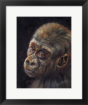 Framed Baby Gorilla Print