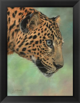 Framed Leopard Profile Print