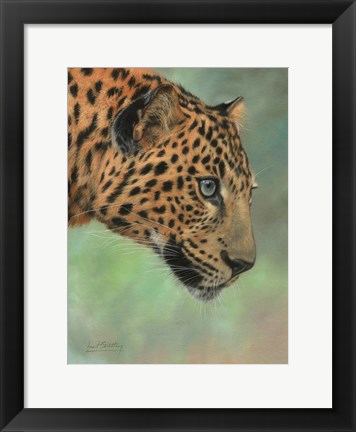 Framed Leopard Profile Print