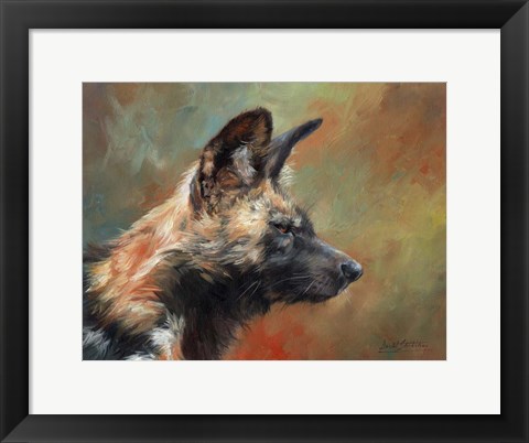 Framed Wild Dog Portrait Print