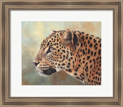 Framed Leopard Side Profile Print