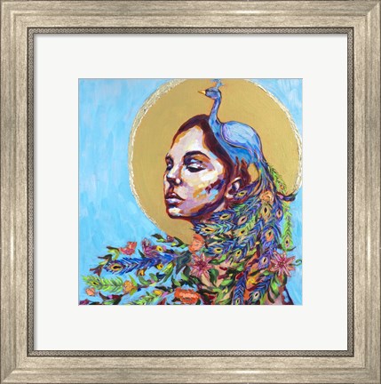 Framed Plumed Beauty Print