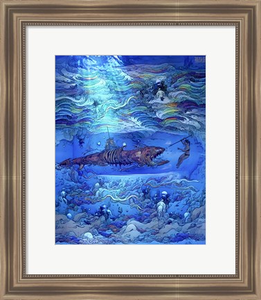 Framed Sea Monster Print