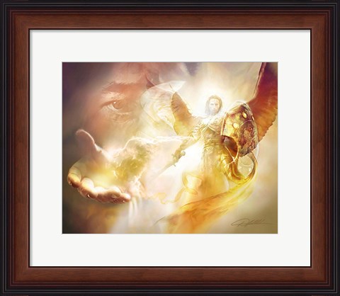 Framed God&#39;s Protection Print