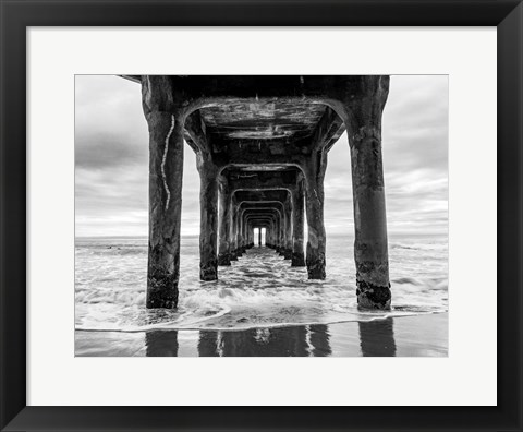 Framed Below the Pier Print