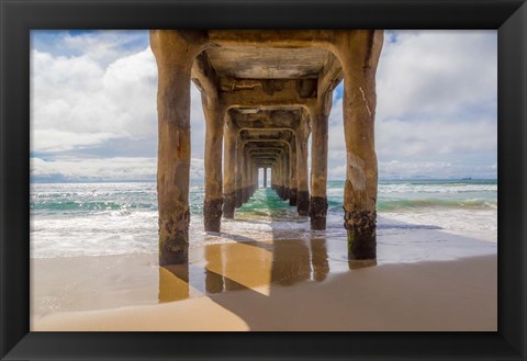 Framed Pier Shadows Print