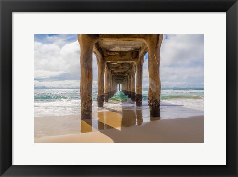 Framed Pier Shadows Print