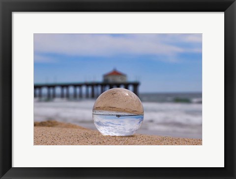 Framed Reflective Globe Print