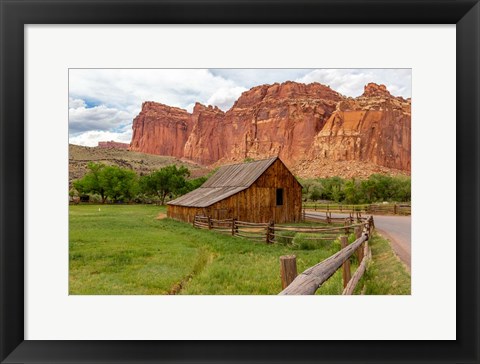 Framed Red Rock Barn Print