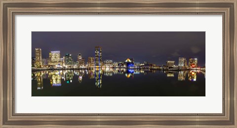 Framed Baltimore Skyline Print