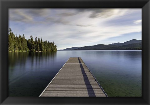 Framed Priest Lake Pier Print