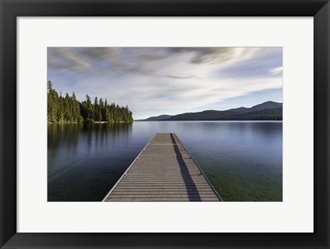 Framed Priest Lake Pier Print