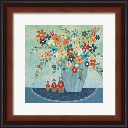 Framed Russian Dolls &amp; Vase Print