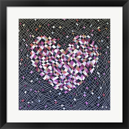 Framed Pink Heart Print