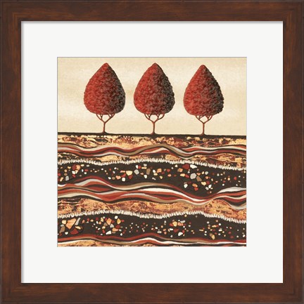 Framed Red Three Print