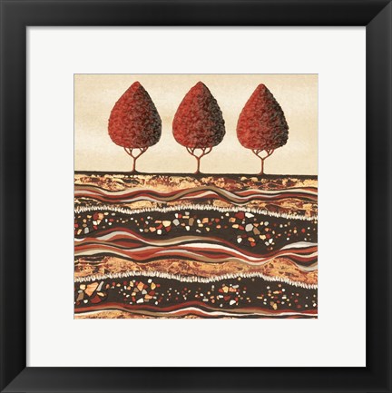 Framed Red Three Print