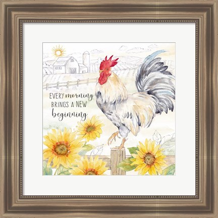 Framed Good Morning Sunshine VI-New Beginning Print