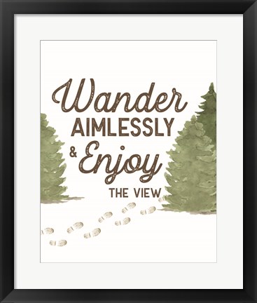 Framed Lost in Woods portrait IV-Wander Print