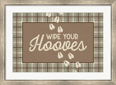 Framed Lost in Woods landscape I-Wipe your Hooves Print