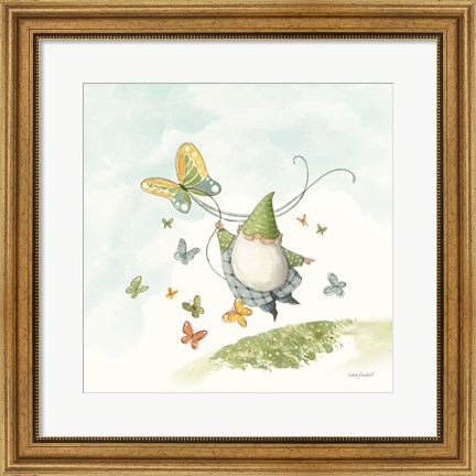 Framed Everyday Gnomes III-Butterfly Print