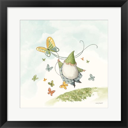 Framed Everyday Gnomes III-Butterfly Print