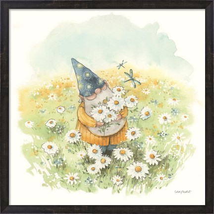 Framed Everyday Gnomes V-Daisy Print