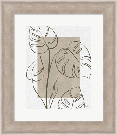 Framed Color Block Balance I Olive Print