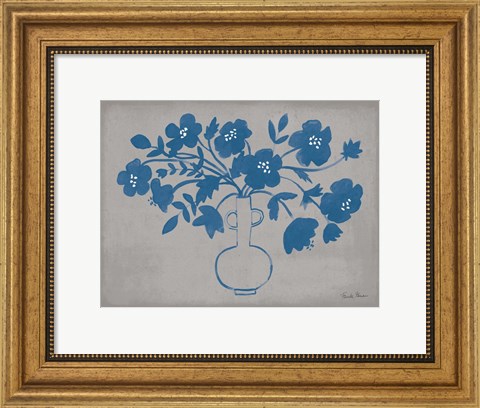 Framed Modern Vallarta Blue I Print