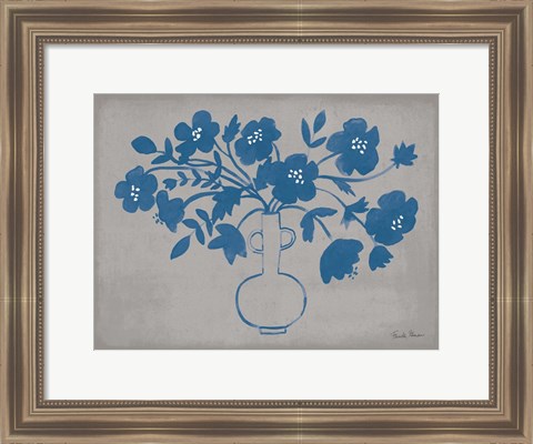 Framed Modern Vallarta Blue I Print