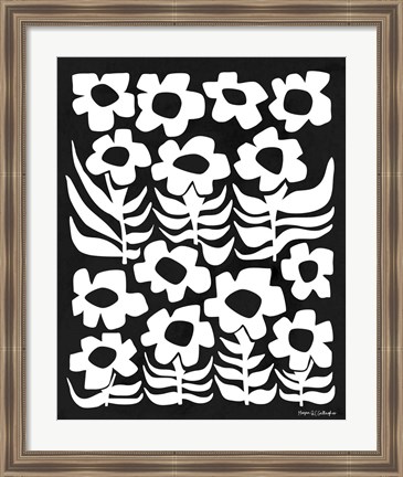 Framed Flower Power III WB Print