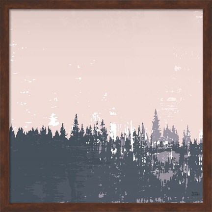 Framed Evening Forest I Print