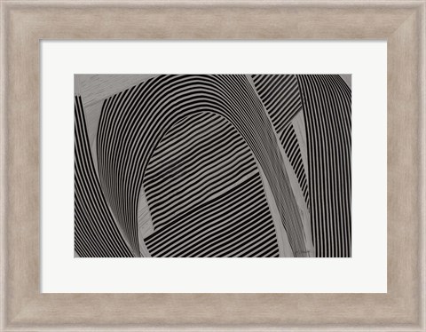 Framed Weaving I Gray Crop Print