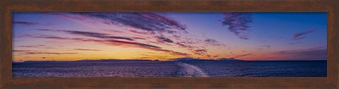 Framed Sunset on the Barents Sea Print