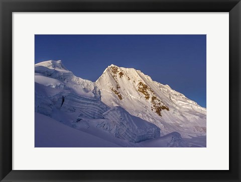 Framed Quitaraju Mountain in the Cordillera Blanca in the Andes Of Peru Print