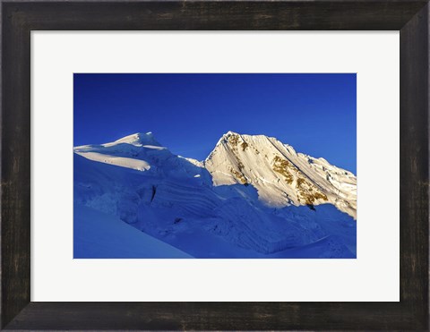 Framed Quitaraju Mountain in the Cordillera Blanca in the Andes Of Peru Print