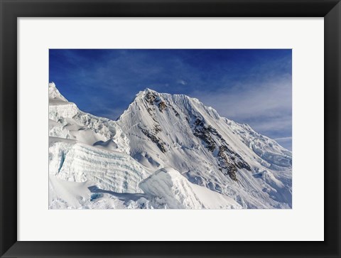 Framed Quitaraju Mountain in the Cordillera Blanca in the Andes Of Peru Print