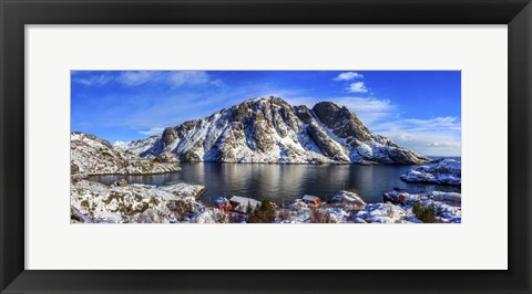 Framed Fishing Village (Lofoten Islands), Norway Print