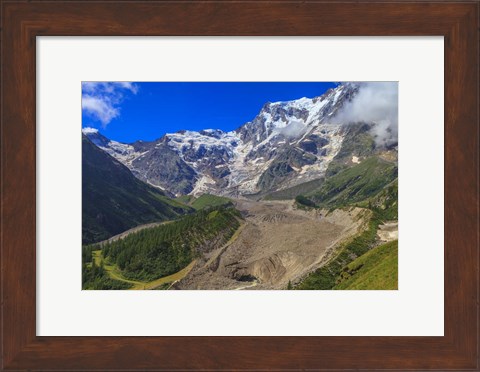 Framed Monte Rosa Glacier, Italy Print