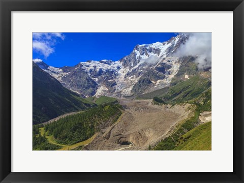 Framed Monte Rosa Glacier, Italy Print