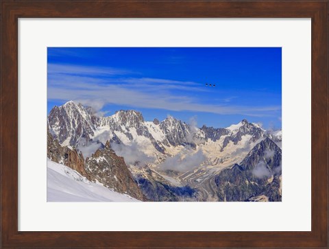 Framed Glacier Du Talefre As Seen from La Vallee Blanche, France Print