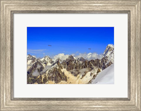 Framed Aiguille De Leschaux and Petit Jorasse Mountains Print