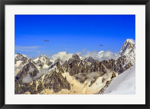 Framed Aiguille De Leschaux and Petit Jorasse Mountains Print