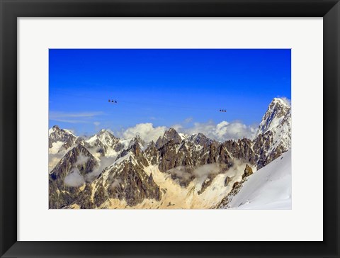 Framed Aiguille De Leschaux and Petit Jorasse Mountains Print